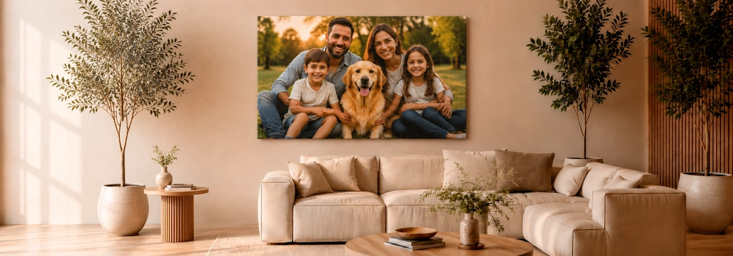 Canvas personalizado con fotografía familiar original